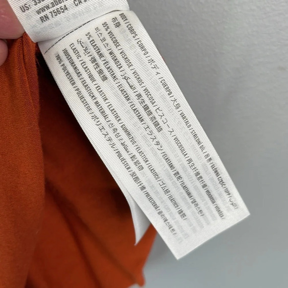 HOLLISTER Rusty Burnt Orange Strapless Tube Top Cropped Smock Peplum Size M - Picture 7 of 10